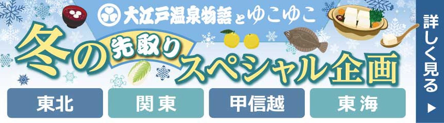 大江戸温泉とゆこゆこ 冬のスペシャル企画