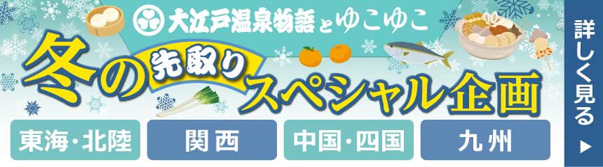 大江戸温泉とゆこゆこ 冬のスペシャル企画