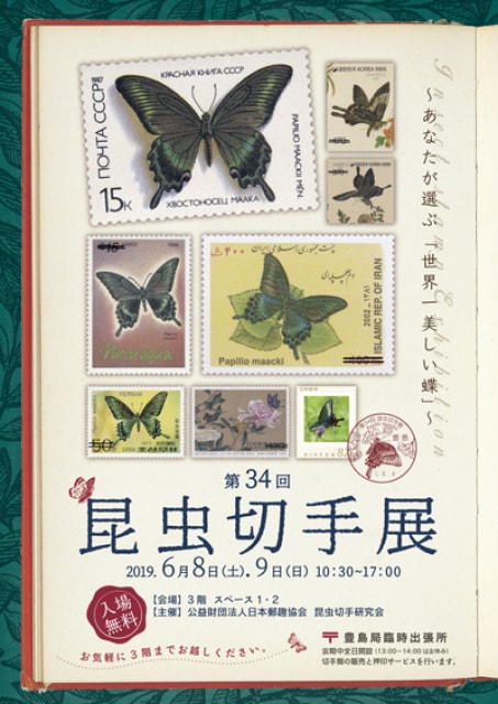 第34回昆虫切手展 あなたが選ぶ 世界一美しい蝶 東京都 の観光イベント情報 ゆこゆこ