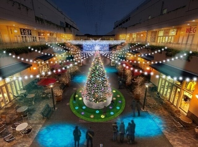 トレッサ横浜　約10万球のクリスマスイルミネーション