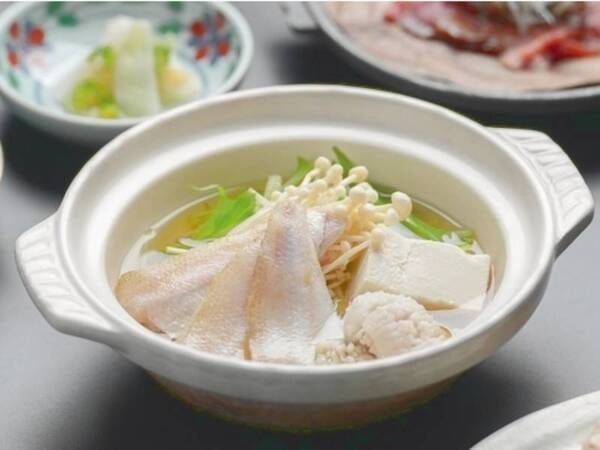【スタンダード寛ぎ会席/秋の一例】のどぐろと落ち鱧の豆乳鍋※季節により変更有