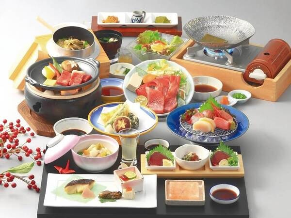 【黒潮会席/例】お肉もお魚も堪能！量・質ともにお腹も大満足！