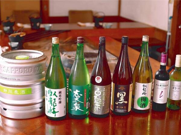 【お酒】厳選した美味しいお酒を豊富にご用意しております(一例)