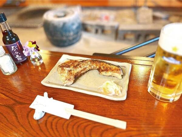 【料理】熱々ブリカマに生ビール。この組み合わせはたまりません(一例)