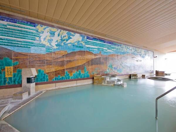 【壁画大浴殿】浅蔵五十吉先生による、金太郎温泉でしか見られない作品です
