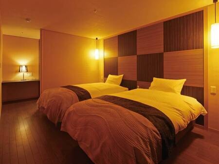 【別邸「峰の界」露天風呂付和洋室/例】シモンズ社製ベッドをご用意