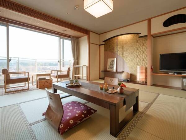 【ひた部屋　和室10畳（禁煙）/一例】日田の魅力を詰め込んだご当地部屋です。