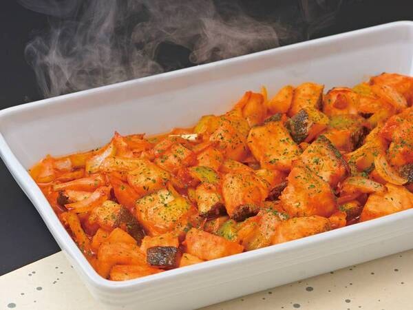 【夕食ビュッフェ】過去メニュー一例。真鱈ガーリックオイル焼き