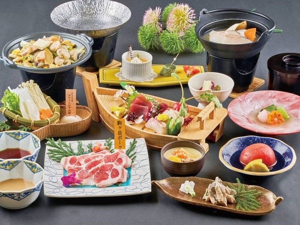 【料理長のこだわり会席】料理長厳選の旬の美味が味わえる全9品の会席をご用意/例