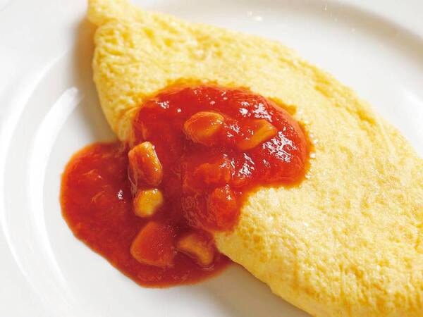 【朝食/例】オリジナルソースのオムレツ