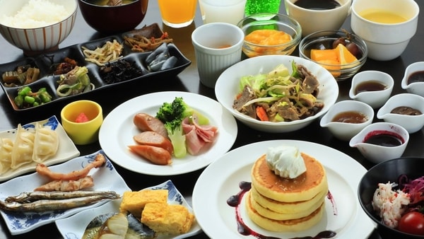 【朝食/例】地元野菜たっぷりの温野菜をはじめとした身体にやさしい和惣菜が中心のバイキング