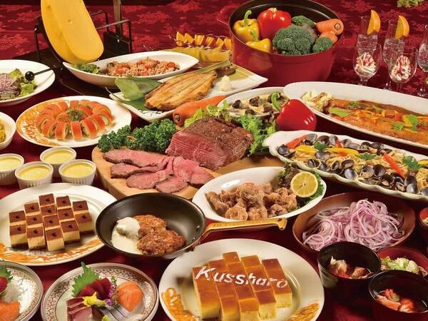 【夕食：ディナーブッフェ時の一例】ディナーブッフェまたは和洋定食をご用意！※ホテルお任せとなります