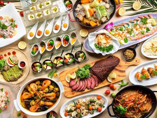 【夕食/例】実演も豊富な約100種バイキング