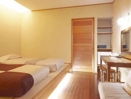 【客室一例】別館露天風呂付き客室(ツイン)…やわらかな雰囲気のお部屋は快適さに富んだレイアウト