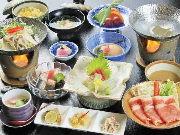 【夕食/例】岩手県産ブランド豚と宿おまかせ膳
