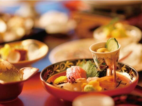 【佳松園会席一例】旬の味、地の味、素材の旨味を生かした料理