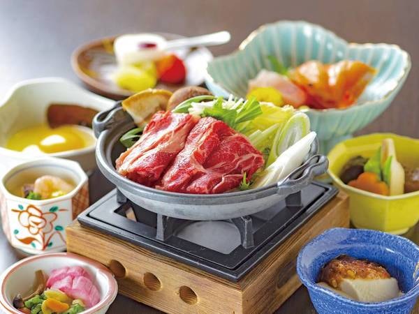 【選べる夕食/和食例】すき焼きをメインとした和食膳