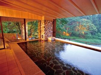 花巻温泉郷 新鉛温泉 結びの宿 愛隣館/川の湯「内湯」(夕)