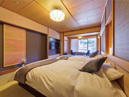 【禁煙】月かんむり/和モダンツイン　例