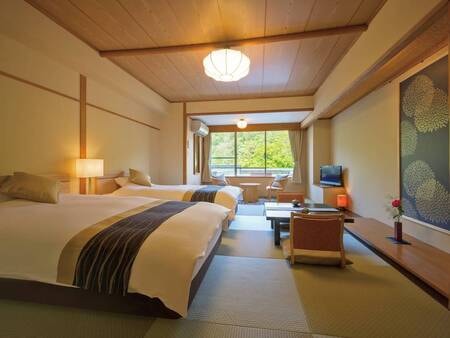 【禁煙】月かんむり/和モダンツイン　例