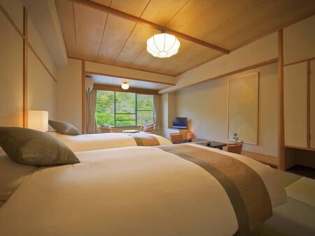 【禁煙】月かんむり/和モダンツイン　例