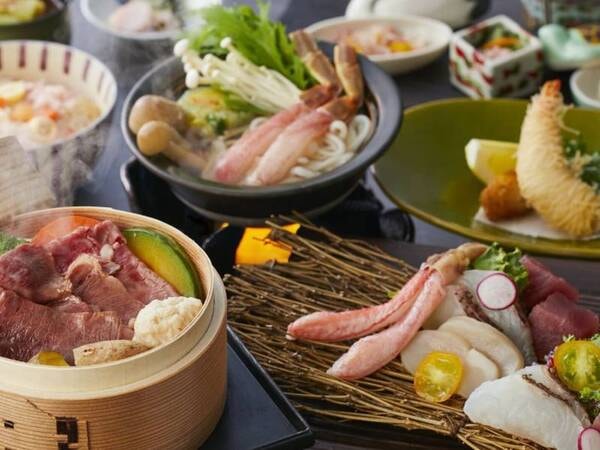 【かに食べ放題付】土地の恵み会席