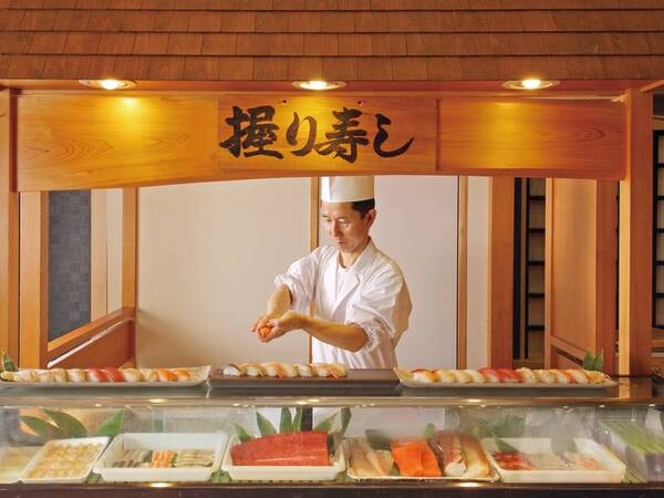 【バイキング/例】 目の前で職人が握ってくれる♪