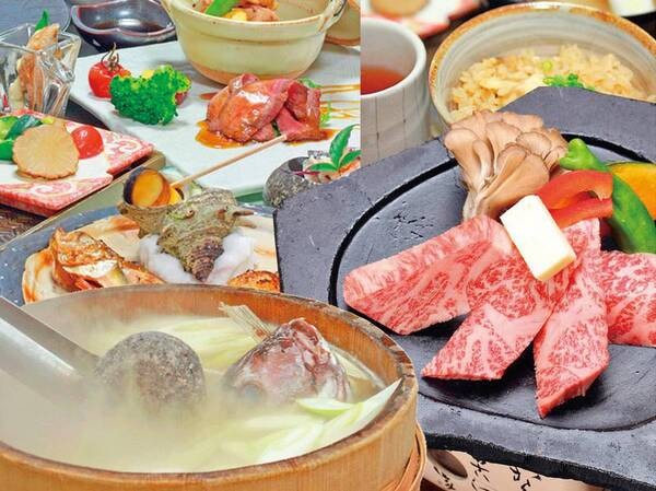 【秋田錦牛へアップグレード/写真一例】お肉好きの方へお勧めのちょっぴり贅沢なプランです