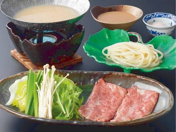 【夕食】黒毛和牛の鍋物/例