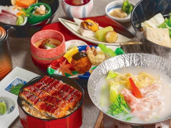 柳川美豚や鰻のひつまぶしを厳選 少量で味わう【季節の会席】/9～11月の一例