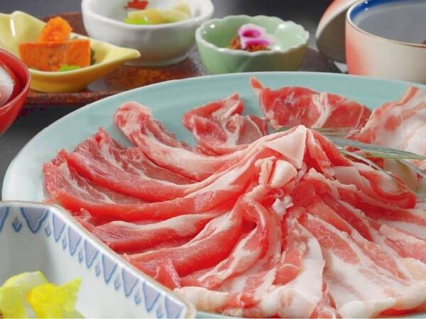 米沢一番育ち豚の源泉しゃぶプラン／例