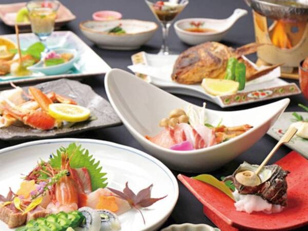 【大漁会席膳/例】 日本海に面した温泉宿ならではの、新鮮な旬の魚介料理を存分にご堪能