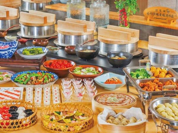 山形牛鍋付きハーフビュッフェプラン/例