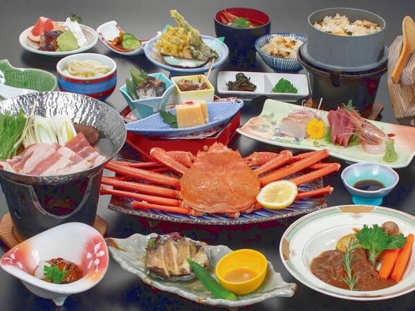 蟹1杯とあわびの潮騒膳/例