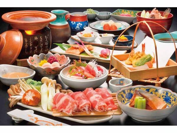 日本海の幸･会席膳/写真は一例です。メニューは季節により変わります