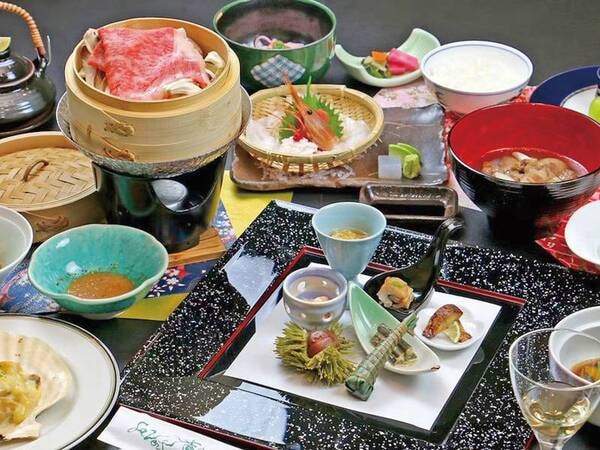 【特選牛付き！地産地消の和食会席/例】メインは特選牛のしゃぶしゃぶ！その他、地産地消にこだわったお料理を堪能