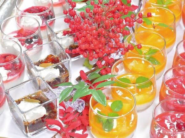 人気の夕朝食バイキングプラン:【バイキング/例】人気のデザートコーナー!