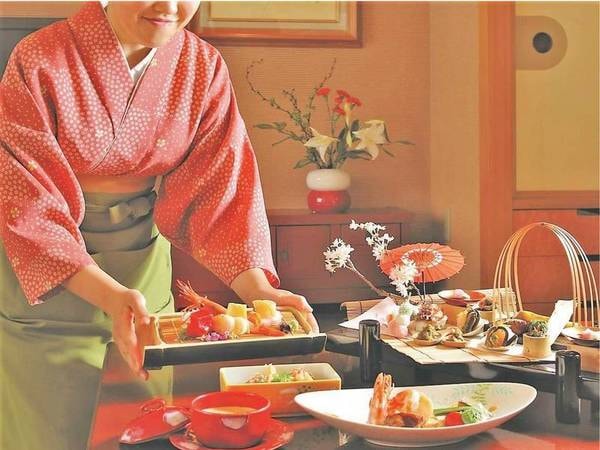【朝夕お部屋食 月替わりの創作懐石/例】月ごとに献立が変わる、当館最高ランクの会席料理