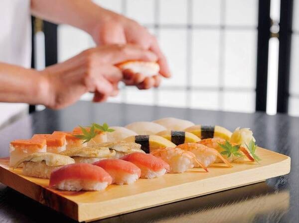 【夕食/例】握り寿司※掲載内容は一例です。仕入れ状況等により変更になる場合がございます
