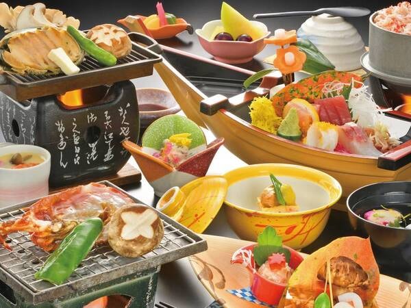 【あわび・蟹・伊勢海老を味わう!3大宝船プラン/例】豪華味覚を味わう♪