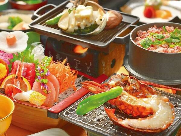 【あわび・蟹・伊勢海老を味わう!3大宝船プラン/例】豪華味覚を味わう♪
