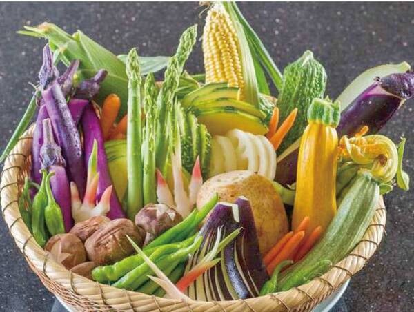【夕食バイキング/一例】奥久慈の旬の野菜をご用意いたします。