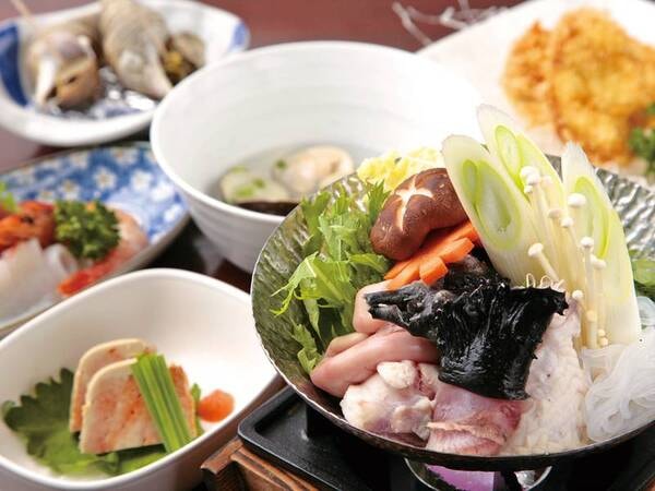 【あんこう鍋】1泊2食付プラン一例　　3/31まで！茨城を代表する郷土料理「あんこう鍋」メインの会席。期間限定の味覚を楽しめる！