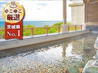 いそざき温泉ホテルニュー白亜紀/【展望露天風呂/男湯】海を一望