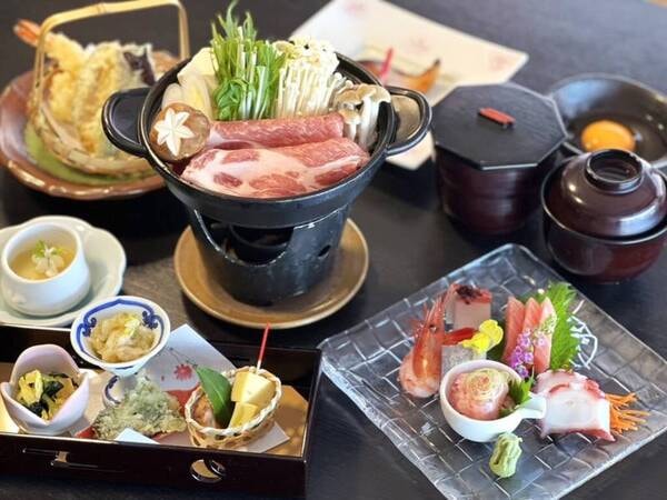 味麗豚すき焼き&厳選お刺身5点盛り和会席/例
