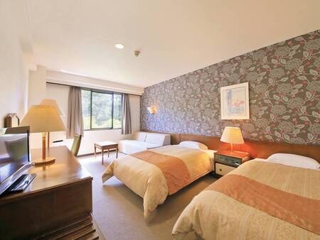 【エコノミーツイン】シンプルな造りのツインルーム　※一例