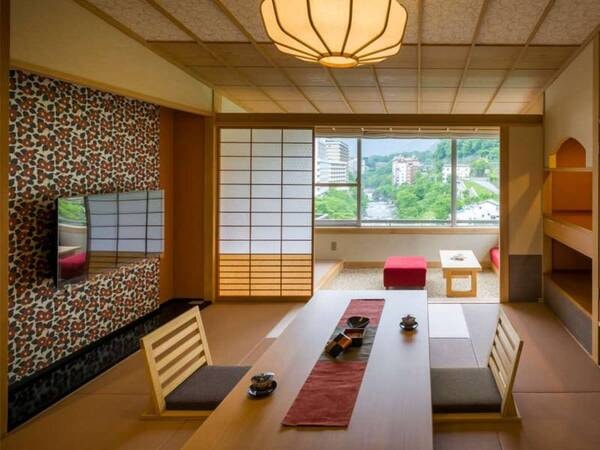 リニューアル和室タイプ 10畳 渓谷側:客室一例「ふうわり」