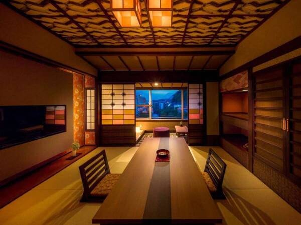 リニューアル和室タイプ 10畳 渓谷側:客室一例「あかり」