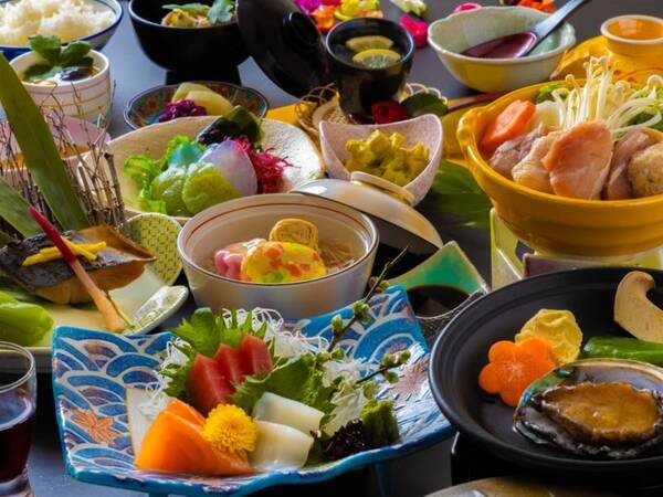 【活きあわび踊り焼き付き和会席/例】
