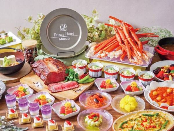 【夕食/例】蟹を含む和洋中料理が食べ放題！
